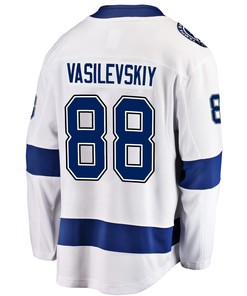 Tampa Bay Lightning Andrei Vasilevskiy 88 Away 2022 Stanley Cup Final Breakaway Men Jersey - White