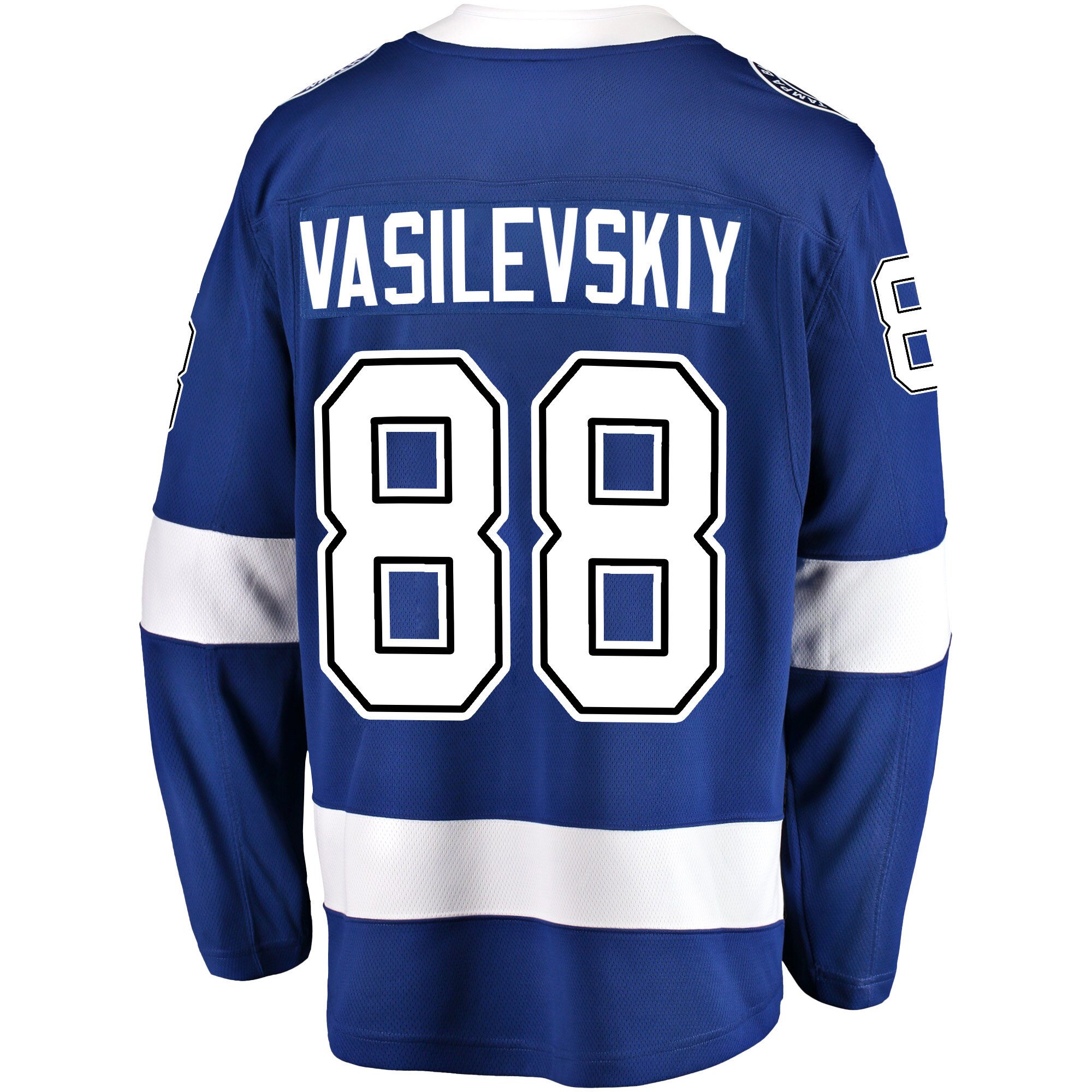 Tampa Bay Lightning Andrei Vasilevskiy 88 Home 2022 Stanley Cup Final Breakaway Men Jersey - Blue