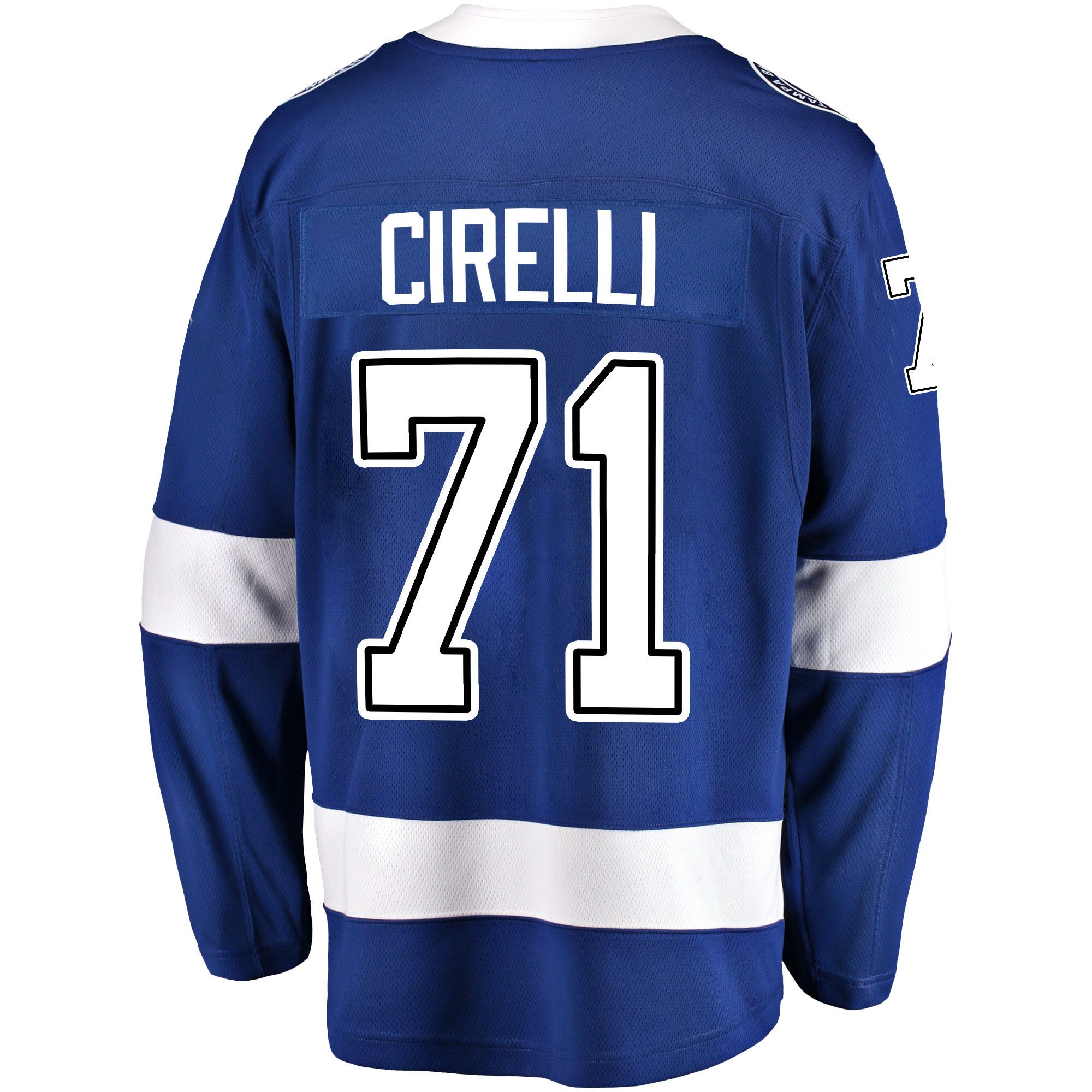Tampa Bay Lightning Anthony Cirelli 71 Home 2022 Stanley Cup Champions Breakaway Men Jersey - Blue