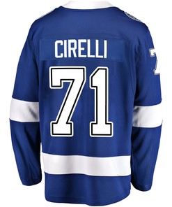 Tampa Bay Lightning Anthony Cirelli 71 Home 2022 Stanley Cup Final Breakaway Men Jersey - Blue