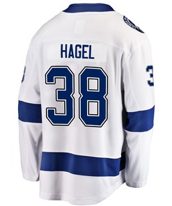Tampa Bay Lightning Brandon Hagel 38 Away 2022 Stanley Cup Playoffs Breakaway Men Jersey - White