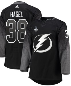 Tampa Bay Lightning Brandon Hagel 38 alternate 2022 Stanley Cup Final Breakaway Men Jersey - black