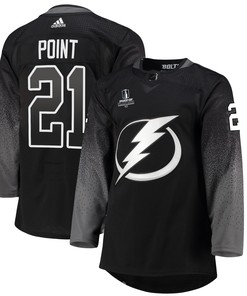 Tampa Bay Lightning Brayden Point 21 Alternate 2022 Stanley Cup Playoffs Breakaway Men Jersey - Black