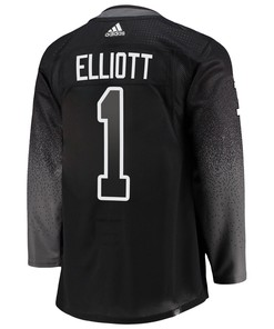 Tampa Bay Lightning Brian Elliott 1 Alternate 2022 Stanley Cup Champions Breakaway Men Jersey - Black