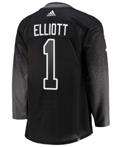 Tampa Bay Lightning Brian Elliott 1 Alternate 2022 Stanley Cup Playoffs Breakaway Men Jersey - Black