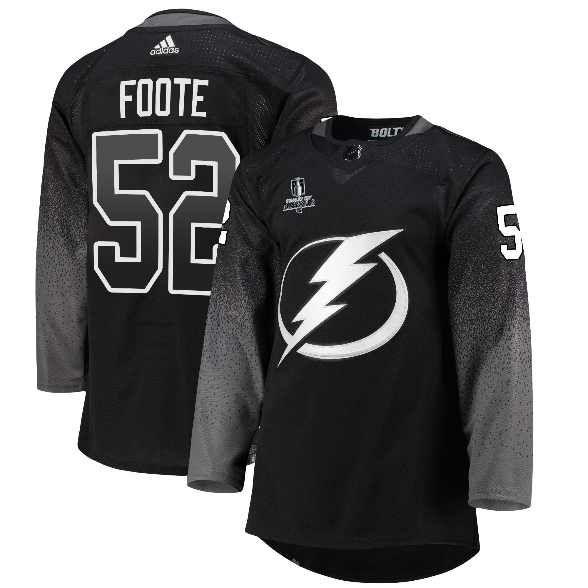 Tampa Bay Lightning Callan Foote 52 Alternate 2022 Stanley Cup Playoffs Breakaway Men Jersey - Black