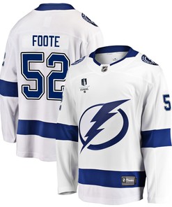 Tampa Bay Lightning Callan Foote 52 Away 2022 Stanley Cup Final Breakaway Men Jersey - White