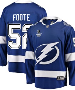 Tampa Bay Lightning Callan Foote 52 Away 2022 Stanley Cup Final Breakaway Men Jersey - White