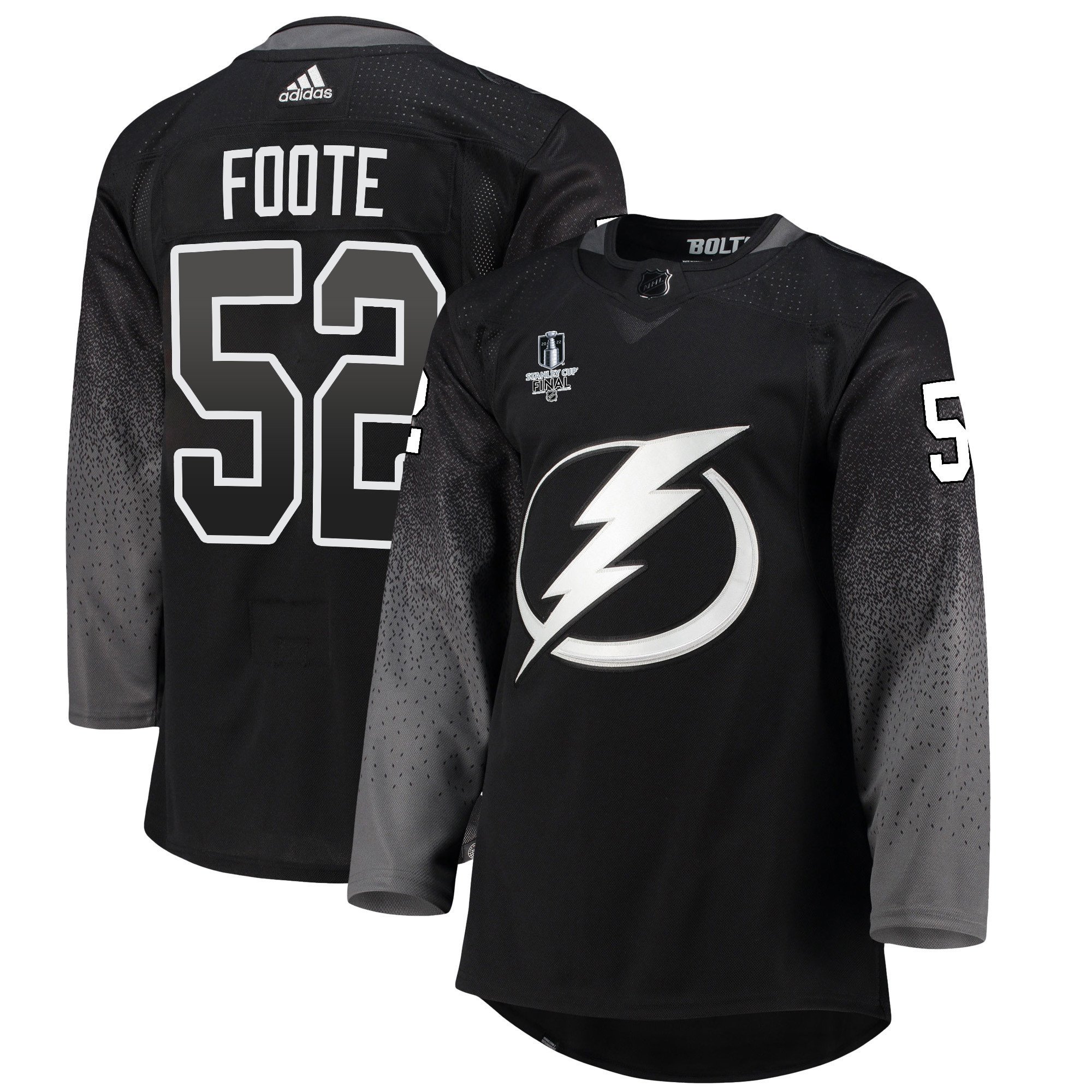 Tampa Bay Lightning Callan Foote 52 alternate 2022 Stanley Cup Final Breakaway Men Jersey - black