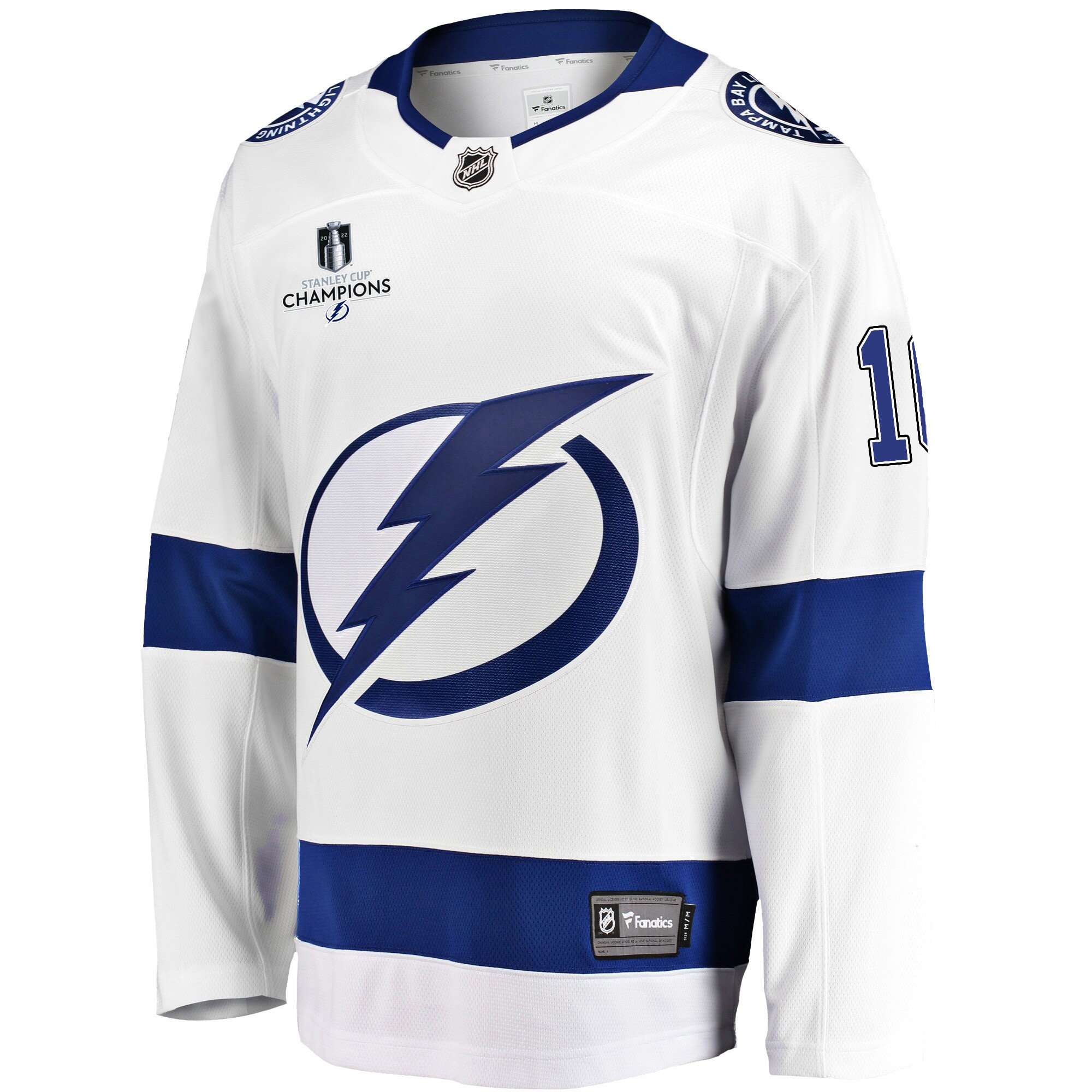 Tampa Bay Lightning Corey Perry 10 Away 2022 Stanley Cup Champions Breakaway Men Jersey - White
