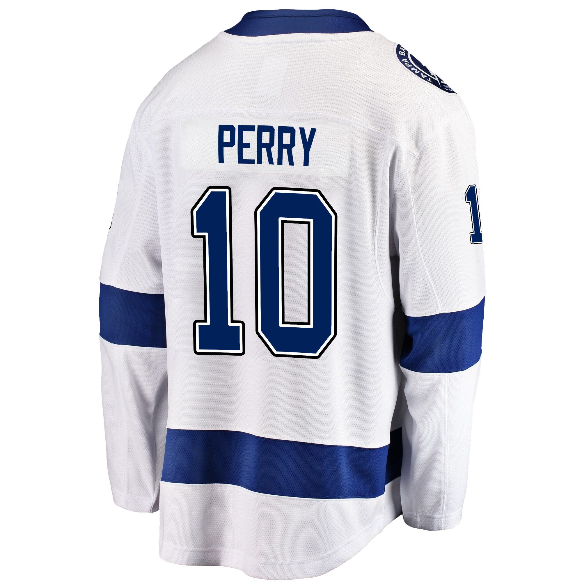 Tampa Bay Lightning Corey Perry 10 Away 2022 Stanley Cup Champions Breakaway Men Jersey - White