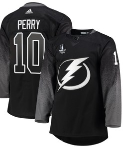 Tampa Bay Lightning Corey Perry 10 alternate 2022 Stanley Cup Final Breakaway Men Jersey - black