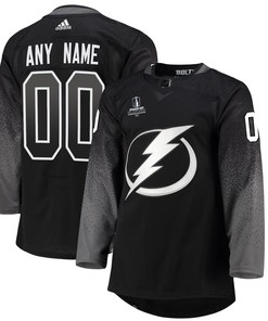 Tampa Bay Lightning Custom Alternate 2022 Stanley Cup Playoffs New Breakaway Men Jersey - Black