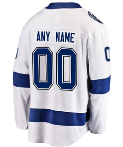 Tampa Bay Lightning Custom Away 2022 Stanley Cup Playoffs Breakaway Men Jersey - White