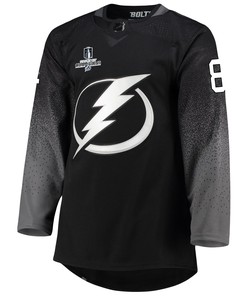 Tampa Bay Lightning Erik Cernak 81 Alternate 2022 Stanley Cup Champions Breakaway Men Jersey - Black