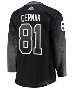 Tampa Bay Lightning Erik Cernak 81 Alternate 2022 Stanley Cup Champions Breakaway Men Jersey - Black