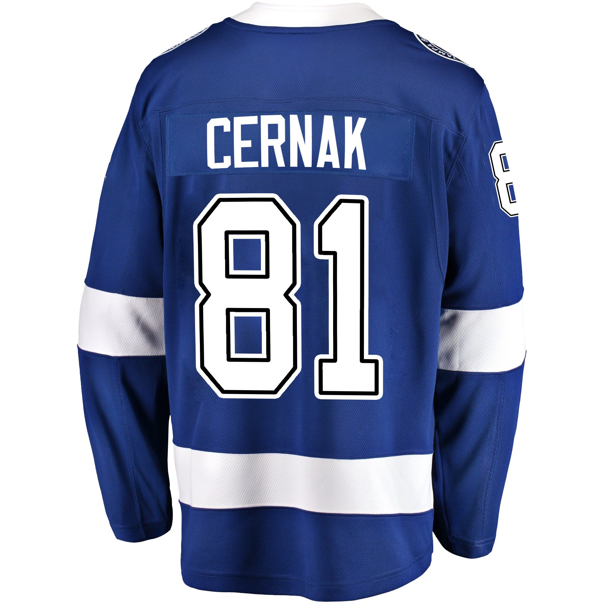 Tampa Bay Lightning Erik Cernak 81 Home 2022 Stanley Cup Final Breakaway Men Jersey - Blue