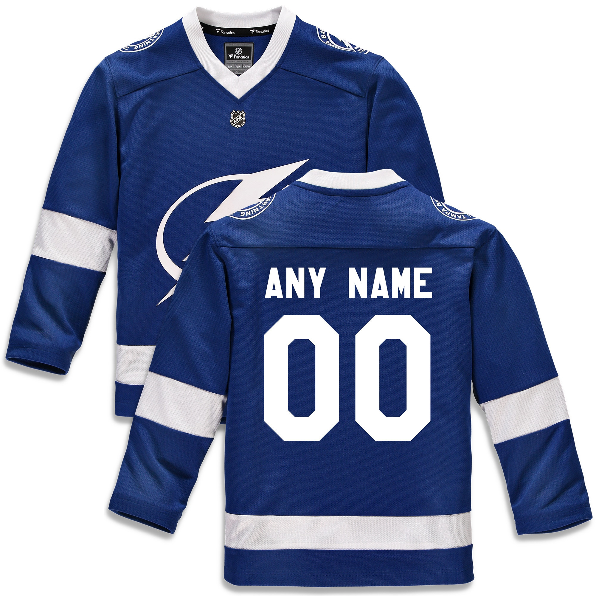 Tampa Bay Lightning Fanatics Branded Home Replica Custom Jersey - Blue Custom Jerseys Nhl
