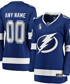 Tampa Bay Lightning Fanatics Branded Womens Home 2022 Stanley Cup Final Breakaway Custom Jersey - Blue Custom Jerseys Nhl