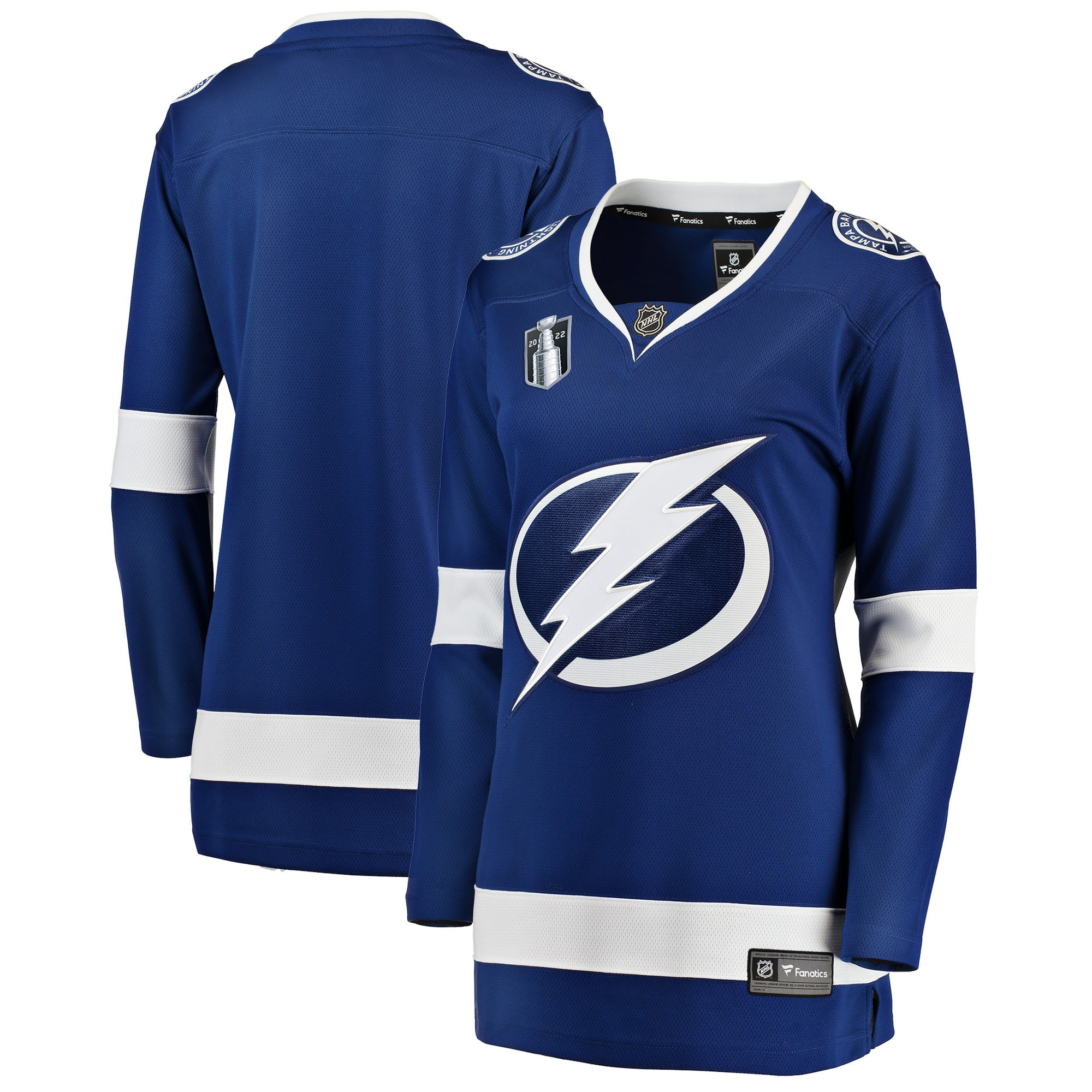 Tampa Bay Lightning Fanatics Branded Womens Home 2022 Stanley Cup Final Breakaway Jersey - Blue Nhl
