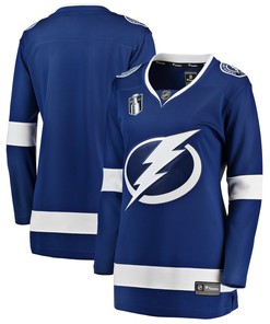Tampa Bay Lightning Fanatics Branded Womens Home 2022 Stanley Cup Final Breakaway Jersey - Blue Nhl