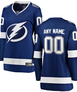 Tampa Bay Lightning Fanatics Branded Womens Home Breakaway Custom Jersey - Blue Custom Jerseys Nhl