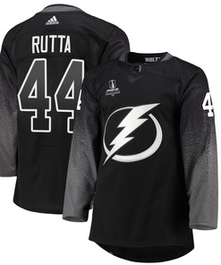Tampa Bay Lightning Jan Rutta 44 Alternate 2022 Stanley Cup Playoffs Breakaway Men Jersey - Black
