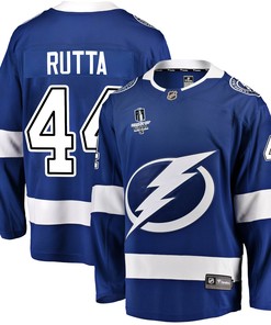Tampa Bay Lightning Jan Rutta 44 Away 2022 Stanley Cup Final Breakaway Men Jersey - White