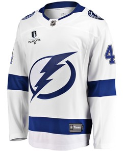 Tampa Bay Lightning Jan Rutta 44 Away 2022 Stanley Cup Playoffs Breakaway Men Jersey - White