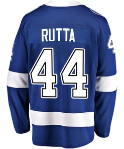 Tampa Bay Lightning Jan Rutta 44 Home 2022 Stanley Cup Playoffs Breakaway Men Jersey - Blue