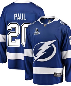 Tampa Bay Lightning Nick Paul 20 Home 2022 Stanley Cup Playoffs Breakaway Men Jersey - Blue