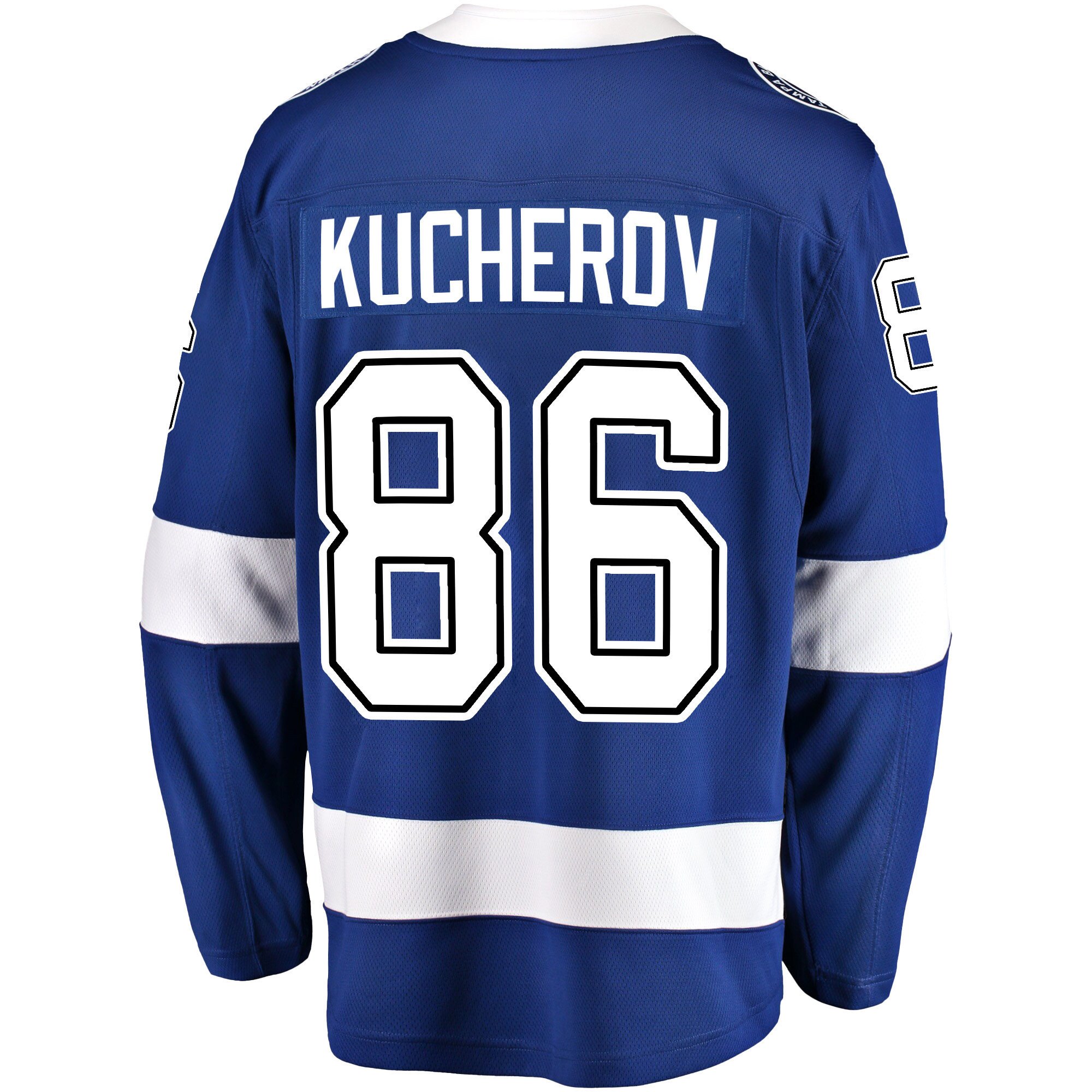 Tampa Bay Lightning Nikita Kucherov 86 Home 2022 Stanley Cup Champions Breakaway Men Jersey - Blue