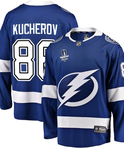 Tampa Bay Lightning Nikita Kucherov 86 Home 2022 Stanley Cup Final Breakaway Men Jersey - Blue