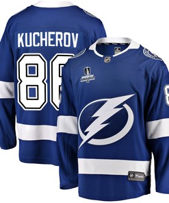 Tampa Bay Lightning Nikita Kucherov 86 Home 2022 Stanley Cup Playoffs Breakaway Men Jersey - Blue