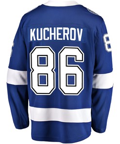 Tampa Bay Lightning Nikita Kucherov 86 Home 2022 Stanley Cup Playoffs Breakaway Men Jersey - Blue