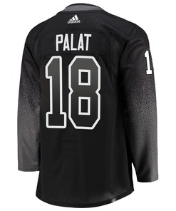 Tampa Bay Lightning Ondrej Palat 18 Alternate 2022 Stanley Cup Champions Breakaway Men Jersey - Black