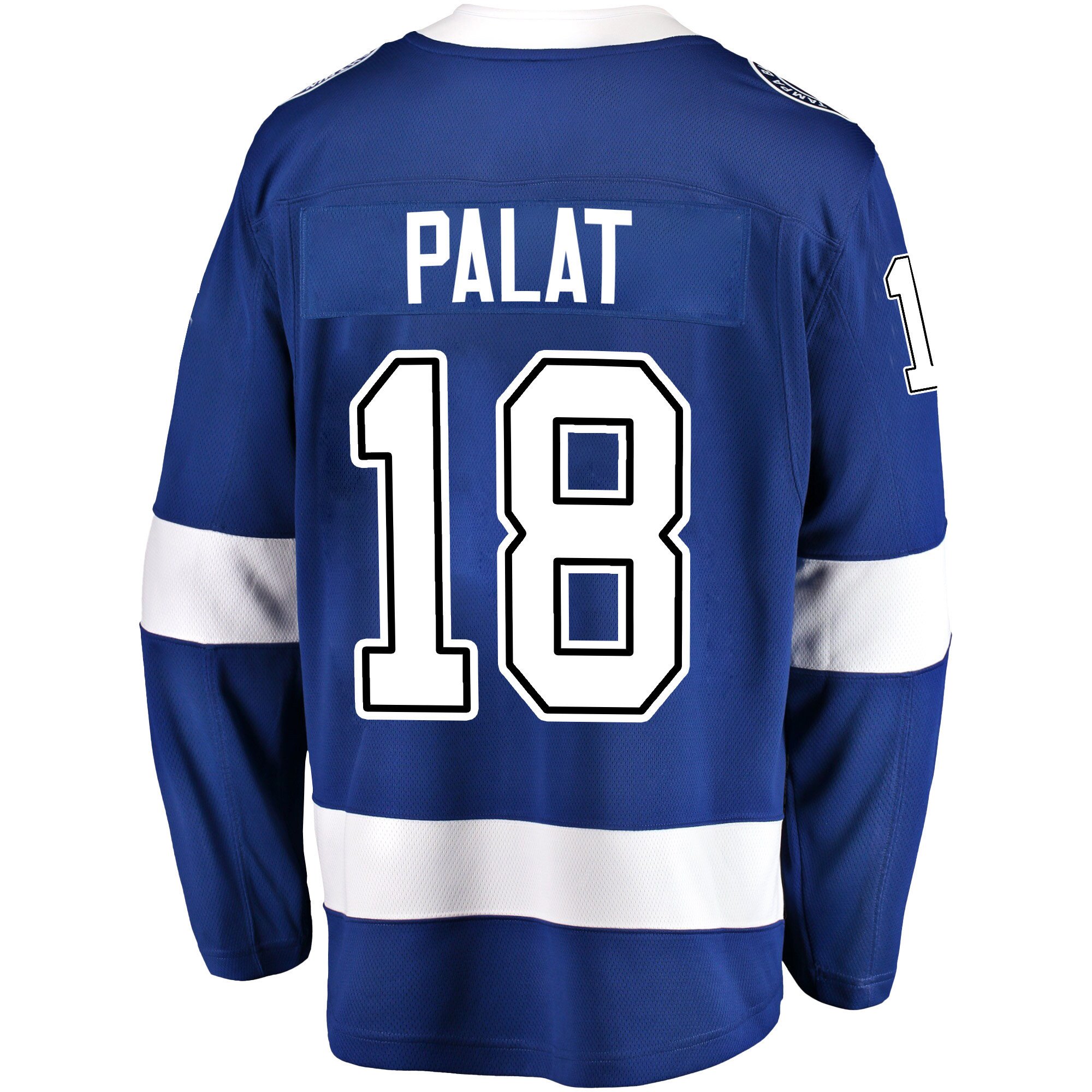 Tampa Bay Lightning Ondrej Palat 18 Home 2022 Stanley Cup Champions Breakaway Men Jersey - Blue