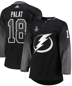 Tampa Bay Lightning Ondrej Palat 18 alternate 2022 Stanley Cup Final Breakaway Men Jersey - black