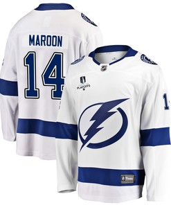 Tampa Bay Lightning Patrick Maroon 14 Away 2022 Stanley Cup Playoffs Breakaway Men Jersey - White
