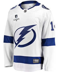 Tampa Bay Lightning Patrick Maroon 14 Away 2022 Stanley Cup Playoffs Breakaway Men Jersey - White