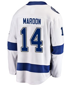 Tampa Bay Lightning Patrick Maroon 14 Away 2022 Stanley Cup Playoffs Breakaway Men Jersey - White