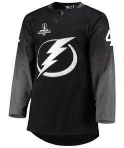 Tampa Bay Lightning Pierre-Edouard Bellemare 41 Alternate 2022 Stanley Cup Champions Breakaway Men Jersey - Black