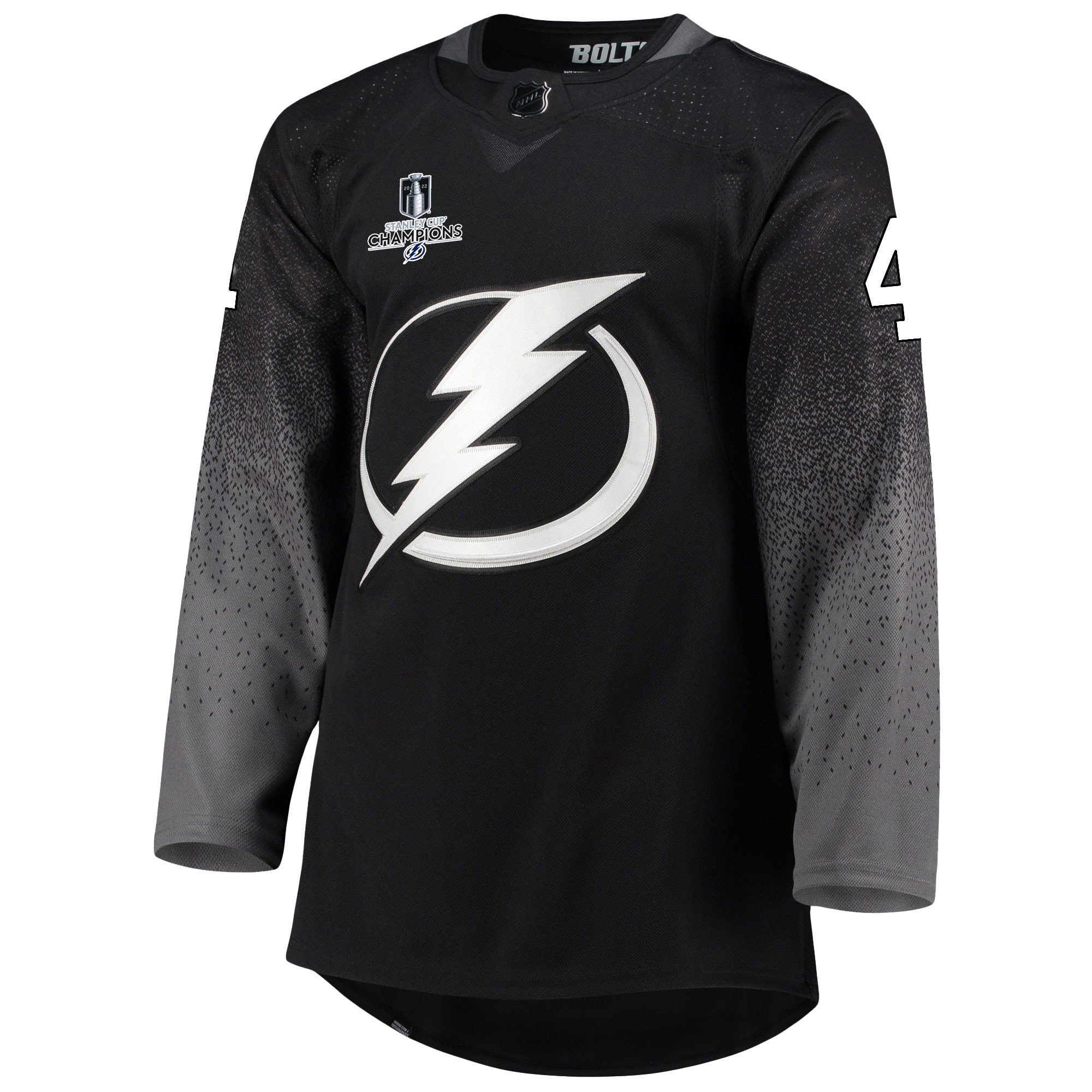 Tampa Bay Lightning Pierre-Edouard Bellemare 41 Alternate 2022 Stanley Cup Champions Breakaway Men Jersey - Black