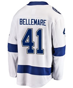 Tampa Bay Lightning Pierre-Edouard Bellemare 41 Away 2022 Stanley Cup Playoffs Breakaway Men Jersey - White