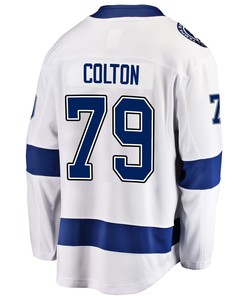 Tampa Bay Lightning Ross Colton 79 Away 2022 Stanley Cup Playoffs Breakaway Men Jersey - White