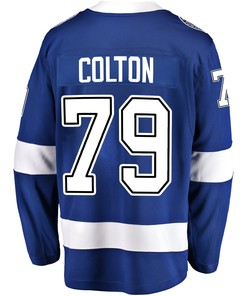 Tampa Bay Lightning Ross Colton 79 Home 2022 Stanley Cup Playoffs Breakaway Men Jersey - Blue