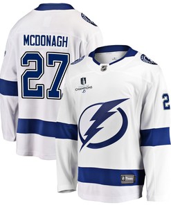 Tampa Bay Lightning Ryan McDonagh 27 Away 2022 Stanley Cup Champions Breakaway Men Jersey - White