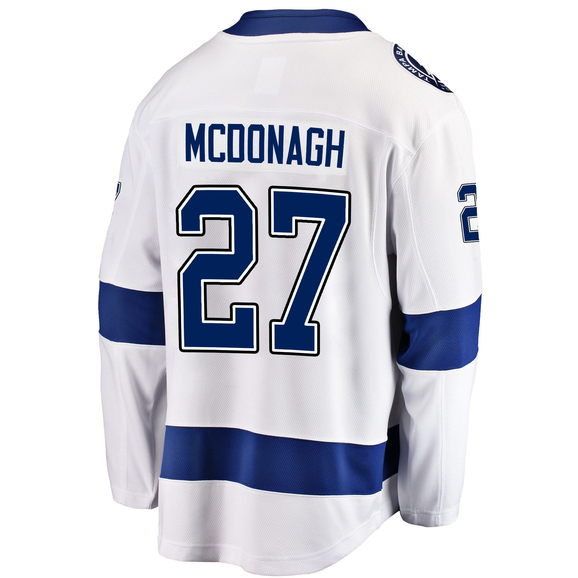 Tampa Bay Lightning Ryan McDonagh 27 Away 2022 Stanley Cup Playoffs Breakaway Men Jersey - White