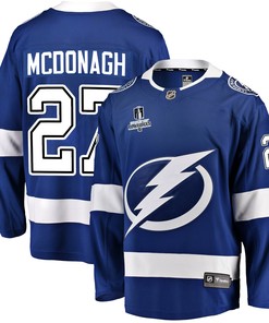 Tampa Bay Lightning Ryan McDonagh 27 Home 2022 Stanley Cup Playoffs Breakaway Men Jersey - Blue