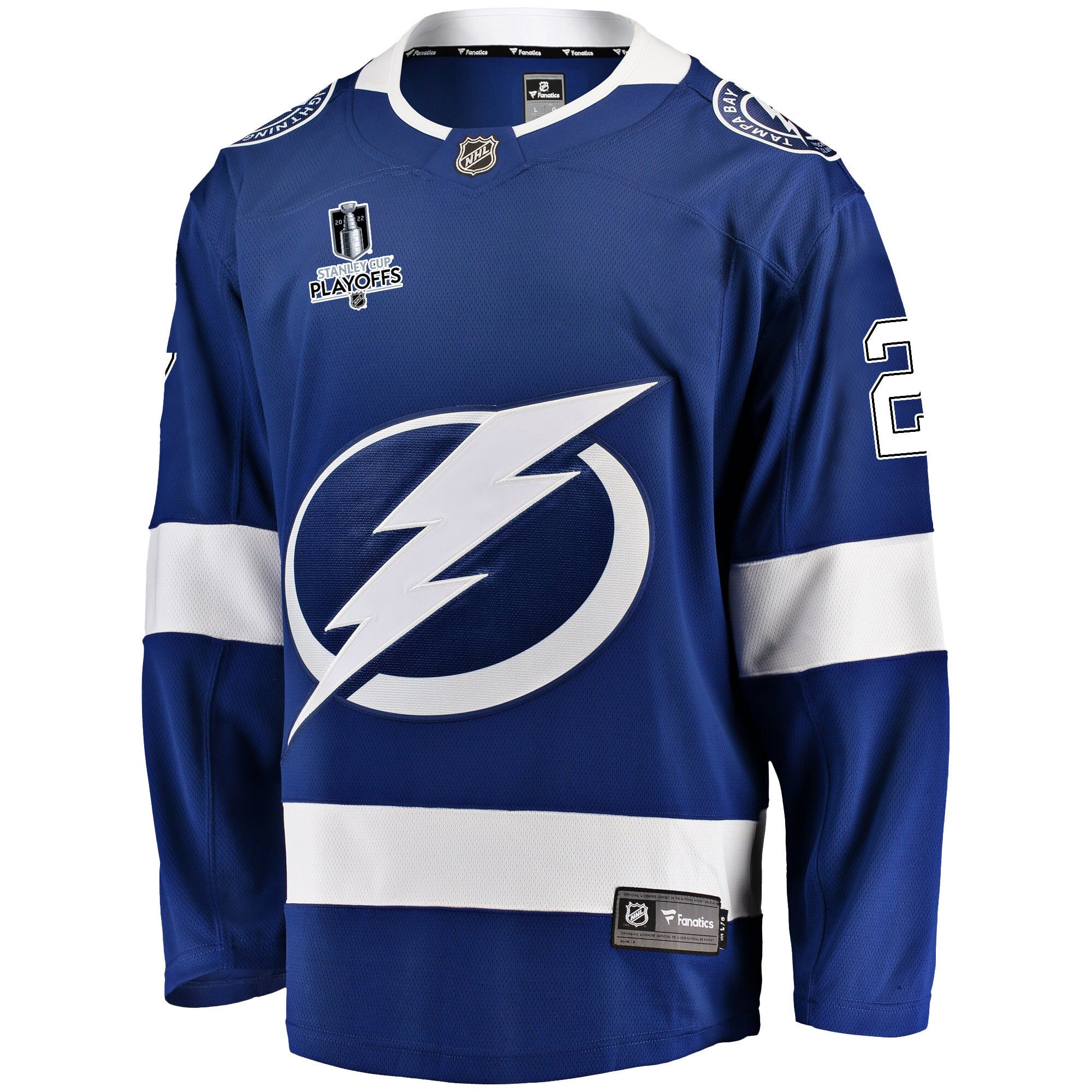 Tampa Bay Lightning Ryan McDonagh 27 Home 2022 Stanley Cup Playoffs Breakaway Men Jersey - Blue